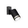 QAZQA Boris Applique murale - 1 lampe - lampe led dimmable - IP44 - Rond - Noir SW1477250