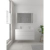 Bruynzeel Box badmeubelset 120x45cm 2 kraangaten 2 wasbakken 2 lades met spiegelkast met softclose composite mat wit SW384010 Bruynzeel Box badmeubelset 120x45cm 2 kraangaten 2 wasbakken 2 lades met spiegelkast met softclose composite mat wit SW384010