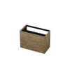 INK Meuble sous-lavabo - 90x45x65cm - 2 tiroirs - push to open - avec façades rapportées droites - MFC - chêne naturel SW352546