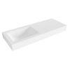 Mondiaz CLOUD wastafel - 120x46x12cm - wasbak links - zonder kraangat - talc (wit) SW430261