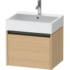 Duravit Ketho.2 Wastafelonderbouwkast - met 1 lade - 58.4x46x44cm - met greep antraciet - natuur eiken mat SW772767