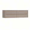 H&R Badmeubelen Juice Wastafelonderkast - 180x45x50cm - rechterhoek afgerond - 4 lades - geïntegreerde greep - Olive SW1491746