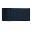 H&R Badmeubelen Juice Wastafelonderkast - 80x45x40cm - linkerhoek afgerond - 3D-front - 1 lade - geïntegreerde greep - blue oak SW1259647
