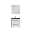 Tiger Boston Meuble salle de bains 60x62x45cm avec 1 trou 2 tiroirs softclose montage droite et gauche avec miroir bois chêne chalet /blanc relief SW106754 Tiger Boston Meuble salle de bains 60x62x45cm avec 1 trou 2 tiroirs softclose montage droite et gauche avec miroir bois chêne chalet /blanc relief SW106754