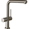 Hansgrohe Talis M51 Robinet de cuisine 1 trou 270 1jet avec robinet d'arrêt pour lave-vaisselle aspect inox SW541633