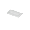 Ink Aspekt wastafel - 80x45x1.5cm - enkele wasbak - 1 kraangat - mat wit SW439652