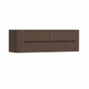 H&R Badmeubelen Juice Meuble sous lavabo - 140x45x50cm - angles arrondis - 4 tiroirs - poignée intégrée - coffee SW1490076