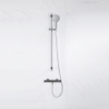 Fortifura Calvi douchekraan - met glijstangset - met ronde handdouche - metalen doucheslang - hoogglans chroom SW811950