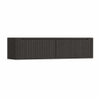 H&R Badmeubelen Juice Wastafelonderkast - 180x45x40cm - rechterhoek afgerond - 3D-front - 2 lades - geïntegreerde greep - basalt SW1260392