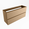 Mondiaz ADA Meuble sous lave-mains - 100x30x50cm - 2 tiroirs - softclose - découpe gauche - Oro SW1016663