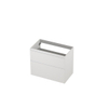 INK Wastafelonderkast - 80x45x65cm - 2 lades - greeploos - MDF lak - Mat wit SW693265