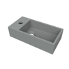 Arcqua Flair lave-mains - 36x18x9cm - marbre coulé - trou robinet gauche - gris mat SW1474756