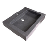 Saniclass Grey stone meubelwastafel 60x9.5x45.7cm zonder overloop 1 wasbak 1 kraangat Graniet Black Stone SW8557 Saniclass Grey stone meubelwastafel 60x9.5x45.7cm zonder overloop 1 wasbak 1 kraangat Graniet Black Stone SW8557