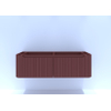 H&R badmeubelen Juice Wastafelonderkast - 140x45x40cm - afgeronde hoeken - 3D-front - 2 lades - geïntegreerde greep - terra mat SW867706