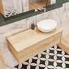 MONDIAZ LUSH 100cm badmeubel washed oak 1 lades wastafel BARCO rechts zonder kraangat SW409586 MONDIAZ LUSH 100cm badmeubel washed oak 1 lades wastafel BARCO rechts zonder kraangat SW409586