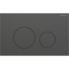 Geberit Sigma40 bedieningsplaat - 2-toets spoeling - extra dun - ronde knoppen - RVS - geborsteld zwart chroom SW1237207