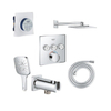 Grohe SmartControl Doucheset - inbouwthermostaat - inbouwbox - hoofddouche - handdouche - wandaansluitbocht - doucheslang - chroom SW1208388