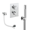 Crosswater MPRO Ensemble de douchette à main - 2 leviers - vidage de baignoire - douchette à main - chrome SW1472548