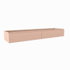 Mondiaz FOGE wastafelonderkast - 190x45x25cm - 2 lades - uitsparing links en rechts - softclose - Rosee SW1015713