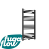 FugaFlow Eccelente Acces badkamer radiator 60x100cm recht middenaansluiting 424 watt mat zwart - Black Friday - SW1123346