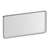 BRAUER Sapphire miroir 80 rectangulaire arrondi cadre couleur inox avec éclairage LED direct avec fonction de variation et de couleur et télécommande SW1203770