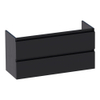 BRAUER Solution Small meuble sous-lavabo 100x39x50cm 2 tiroirs à fermeture douce sans poignées avec 1 découpe pour siphon MFC Black Wood SW372803