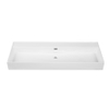 Saniclass Legend Meubelwastafel - 120.5x47x12cm - overloop - 1 wasbakken - zonder kraangaten - keramiek - wit glans SW1472836