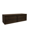 Saniclass Holz Frame Meuble de salle de bain - 140x45x40cm - plan de toilette - sans trous de robinet - 2 tiroirs - Charcoal SW1436759