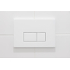 Geberit Réservoir encastrable - UP320 - plaque de commande QeramiQ metal - dualflush - boutons rectangulaires - blanc mat SW976086