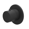 IVY Bond Partie apparente - pour mitigeur de douche encastré - robinet d'arrêt - symmetry - rosace ronde - Noir mat PED SW1031069