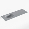 Mondiaz LEX Fontaine - 90x30x0.9cm - lavabo à gauche - sans trous de robinet - pour meuble de WC - Solid surface - Plata SW1026006
