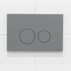 FugaFlow Efficiente Press Plaque de déclenchement - panneau de commande pour réservoir encastré Geberit UP320 - double chasse - boutons ronds - plastique gris clair SW1164795