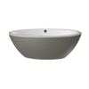 Xenz Britt vrijstaand bad 190x94x60 bicolor edelweiss/cement met afvoer/overloopcombinatie chroom SW380231 Xenz Britt vrijstaand bad 190x94x60 bicolor edelweiss/cement met afvoer/overloopcombinatie chroom SW380231
