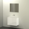 Qisani Slim badmeubelset 80x40x62 met spiegel met softclose wit hoogglans geen kraangaten SW276959 Qisani Slim badmeubelset 80x40x62 met spiegel met softclose wit hoogglans geen kraangaten SW276959