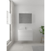 Bruynzeel Box badmeubelset 90x45cm 1 kraangat 1 wasbak 2 lades met spiegelkast met softclose composite mat wit SW383951 Bruynzeel Box badmeubelset 90x45cm 1 kraangat 1 wasbak 2 lades met spiegelkast met softclose composite mat wit SW383951
