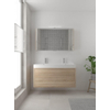 Bruynzeel Box badmeubelset 120x45cm 2 kraangaten 2 wasbakken 2 lades met spiegelkast met softclose composite bardolino SW384014 Bruynzeel Box badmeubelset 120x45cm 2 kraangaten 2 wasbakken 2 lades met spiegelkast met softclose composite bardolino SW384014