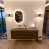 Mondiaz CIRO-DLUX Badkamermeubelset - 150x45x50cm - Solid surface wastafel Sombra - 1 wasbak Links - zonder kraangaten - 4 lades - Dusk SW1533408