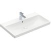 Villeroy en boch Avento meubelwastafel 80x47cm 1 kraangat met overloop wit SW59871 Villeroy en boch Avento meubelwastafel 80x47cm 1 kraangat met overloop wit SW59871