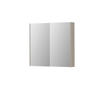 INK SPK2 armoire de toilette – 80 x 74 x 14 cm – 2 portes, portes-miroir double face – Gris cachemire mat SW798158