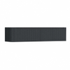 H&R Badmeubelen Juice Wastafelonderkast - 180x45x40cm - linkerhoek afgerond - 3D-front - 2 lades - geïntegreerde greep - dark blue SW1260524