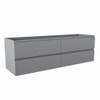 Mondiaz HAY meuble sous-lavabo - 160x45x50cm - 4 tiroirs - découpe à droite - softclose - Plata SW1016157
