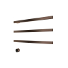 Hotbath &MORE Handdoekradiator - 80x57cm - vierkant - 3 stangen - horizontaal - met schakelaar - tuscan bronze (brons) SW1245762