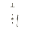 Hotbath Cobber IBS20 Regendoucheset - inbouw - 15cm plafondarm - 30cm ronde hoofddouche - 3 standen handdouche - geborsteld nikkel (RVS) SW440642