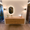 Mondiaz CIRO-DLUX Badkamermeubelset - 170x45x50cm - Solid surface wastafel Arena - 1 wasbak Links - zonder kraangaten - 4 lades - Oak SW1531356