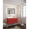 Mondiaz VICA ensemble de meuble de salle de bain - 100cm - meuble sous-vasque fire - 2 tiroirs - lavabo moon gauche - sans trou de robinet - miroir LED - version XL 60cm de haut SW1097962