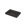 Ink dock lavabo 60x6x40cm 1 trou pour robinet évier quartz noir SW68553
