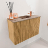 Mondiaz JOYA-DLUX 60cm toiletmeubel - kleur Oak - Wastafel FAYE positie Midden 1 kraangat kleur Arena. SW1423884