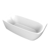 Arcqua Tira baignoire semi-autoportante - 170x80cm - angle gauche - acrylique - blanc brillant SW1467734