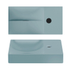 Clou Vale lave-mains - 38x19x7cm - rectangulaire - céramique - trou robinet droite - bleu mat SW809549
