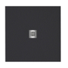 ZEZA Grade douchevloer - 80x80cm - antislip - antibacterieel - mineraalmarmer - vierkant - mat zwart SW1152850